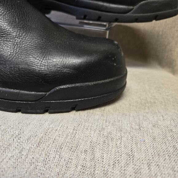 Hytest Mens Wellington Leather Work Boots Size 10 Slip Resistant Steel Toe - Picture 5 of 16